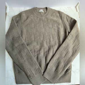Authentic Brand New Hermes "H" long-sleeve sweater, Etoupe color